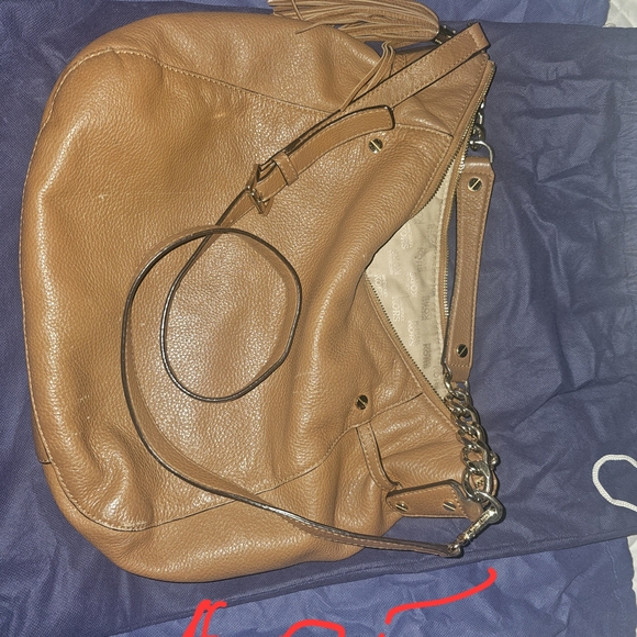 Dooney & Bourke Tan Leather Satchel - Picture 6 of 11